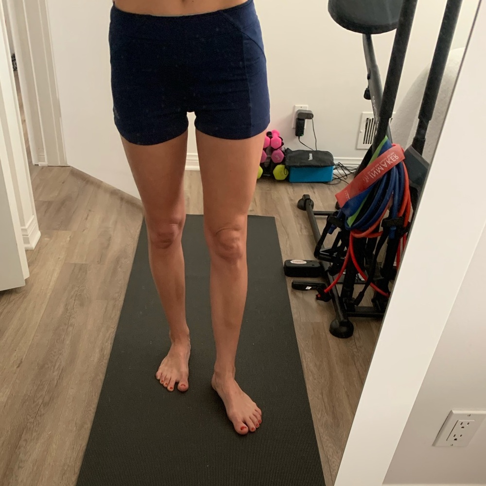 Navy Blue Adidas spandex shorts
